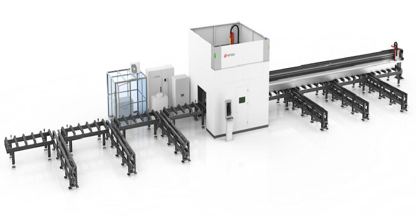 Estación de Trabajo de Corte Láser 3D para Perfiles H STC-A con Carga/Descarga Automática