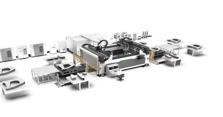 Línea de producción automática de soldadura por láser de empalme numérico controlado