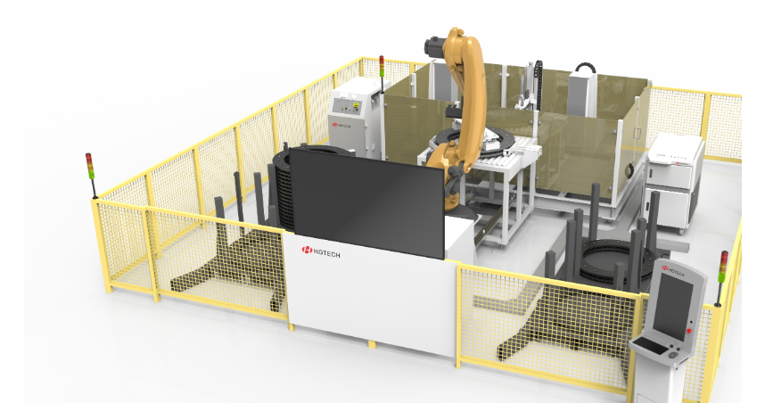 Línea de Producción de Limpieza Láser Automática para Discos de Freno de Locomotora